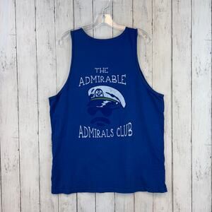 Chubbies Blue Admirals Club Sky’s Out Tights Out Sleeveless Tank Top Size Large